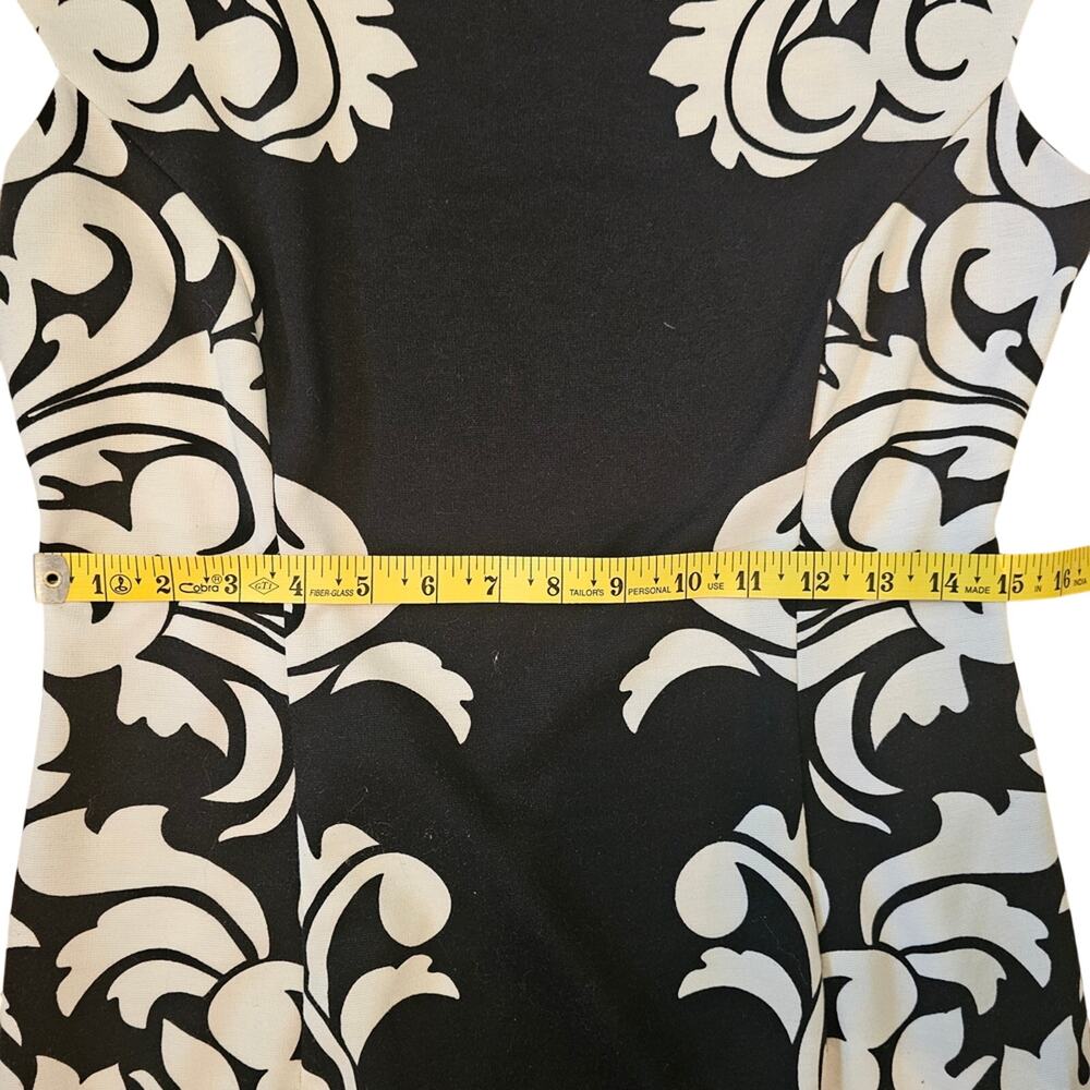 Maggie London Black and White Print Spandex Dress Size 12 - Picture 7 of 10